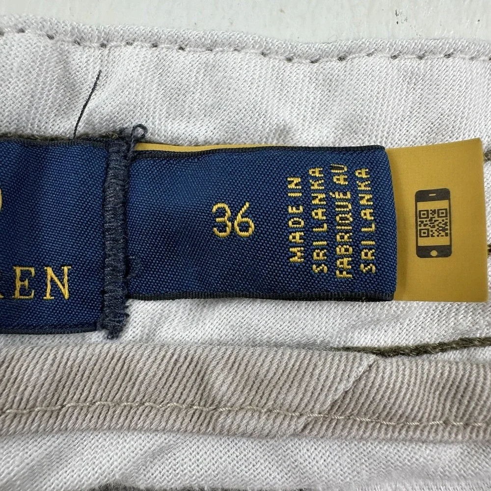 Polo Ralph Lauren Men Actual 35 Cargo Shorts Gray Military Baggy Army Grunge Y2K